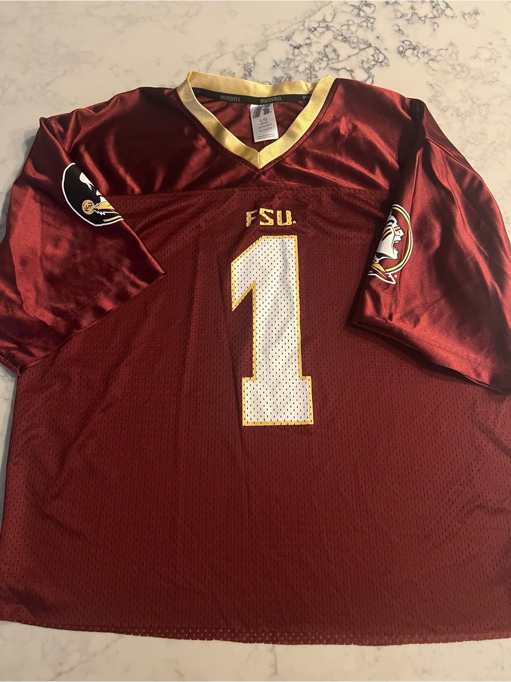Florida State Seminoles FSU #1 Russell Athletic Football Jersey Men’s L 42-44